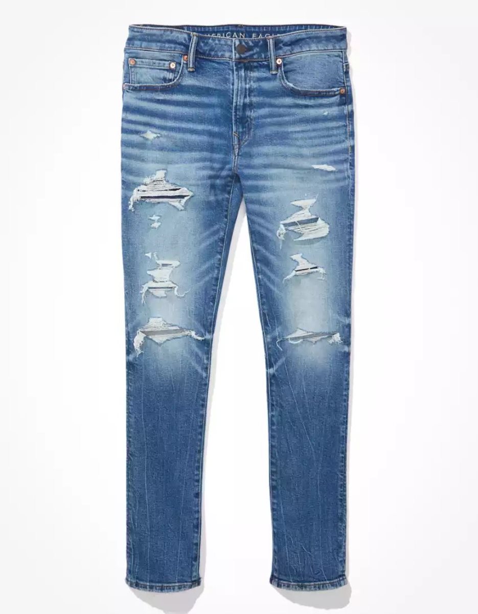 Jean American Eagle AE AirFlexPatched Slim Multicolore Homme | EJP-93517967